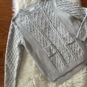 Ellen Orton Cotton Cable Knit Sweater Size XXL Plus